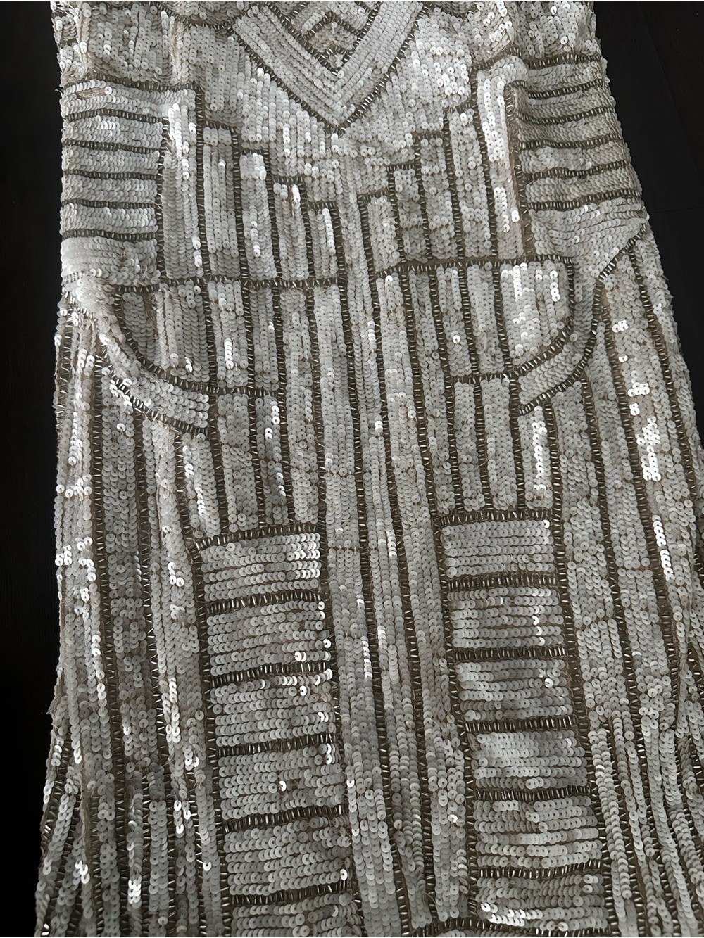 Adrianna Papell Beaded Sequin Cocktail Dress Size 10 - Picture 5 of 10